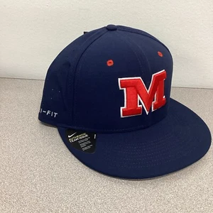 Ole Miss Mississippi Rebels Nike Dri-Fit Hat Cap 7 3/4 Authentic Team Issue New - Picture 1 of 5