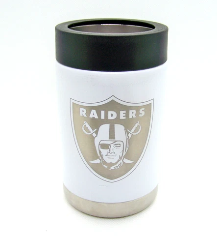 Las Vegas Raiders 12 oz Etched Logo Stainless Steel Regular Can Bottle Holder Cover