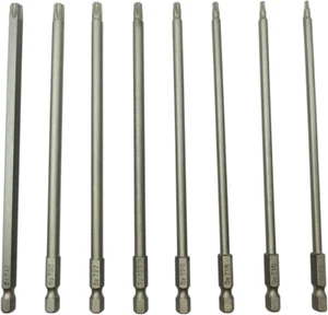 Long Torx Security Screwdriver Bit Sets 6 Inch Length T8 T10 T15 T20 T25 T27 T30 - Picture 1 of 12
