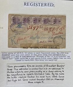 1901 Burger Camp Prisoner Brandfort South Africa Boer War Cover To Durban - Picture 1 of 3