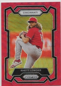 2024 Panini Prizm - Rhett Lowder #65 Ruby Wave Prizm (RC) - Picture 1 of 2
