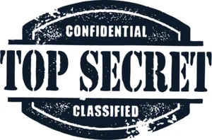 Calcomanía pegatina para parachoques de coche con estampillas azules clasificadas de Top Secret - Imagen 1 de 1