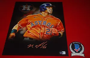 MICHAEL BRANTLEY Houston Astros Signed 11X14 Beckett Witnessed COA WW96033 - Picture 1 of 2