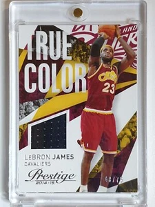 2014 Panini Prestige LeBron James #23 #PATCH /75 Game Worn Jersey - Rare - Picture 1 of 4
