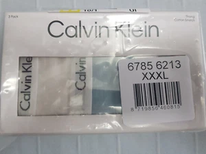 CALVIN KLEIN Damen 3er Pack Thong String Tanga Unterhose Gr. XXXL NEU - Bild 1 von 5