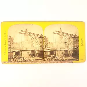 Rambracht Wharf Amsterdam Stereoview c1870 Central Church Netherlands Photo I43 - Picture 1 of 2