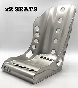 Aluminium Bucket Seat, High Top Bomber - x2 - Hot Rod, Classic, Retro, Mini - Picture 1 of 11