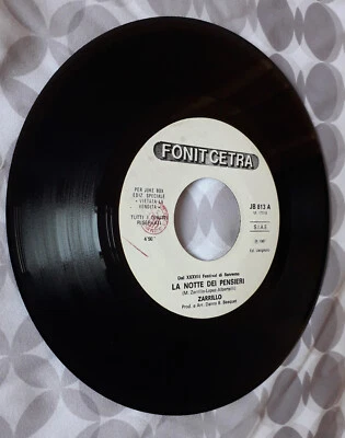 LA NOTTE DEI PENSIERI / HEARTBREAK HOTEL - M. ZARRILLO, C.C. CATCH -45 GIRI JBOX - Immagine 1 di 4