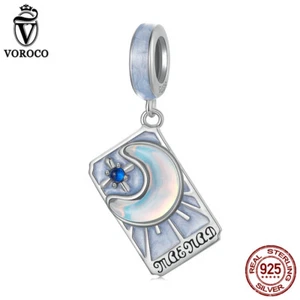 Voroco Plata de Ley 925 Alta Sacerdotisa Tarot Dije Ajuste Pulsera Regalos Joyería - Imagen 1 de 15