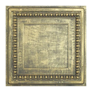 Vintage tin ceiling tiles Wall 3D panel for living room PL06 Ancient gold 10pcs - Picture 1 of 23