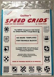 EZ Quilting Quilters SPEED GRIDS Transparent Grid Stencil Speed Piecing Blocks - Picture 1 of 2