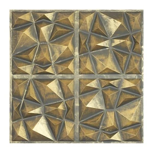 Finto antico rivestimento parete pannelli soffitto latta piastrelle parete PLM101 oro antico 10 pezzi - Foto 1 di 24