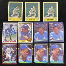 (11) GEORGE BRETT HOF 1982 Fleer Topps #201, 1983 Donruss 1987 Baseball Cards