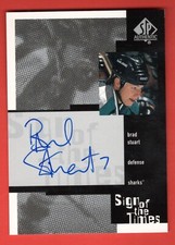 1999-00 SP Authentic Sign of the Times #BS Brad Stuart San Jose Sharks AUTO