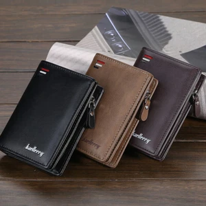 Waterproof Mens RFID Blocking Leather Wallet Credit Card ID Holder Zipper Purse - Picture 1 of 21