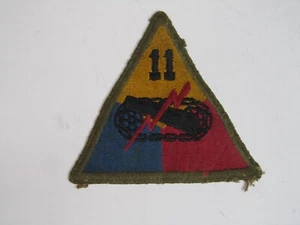 Patch 11° Divisione Corazzata Vintage Originale WWII US Army - Foto 1 di 2