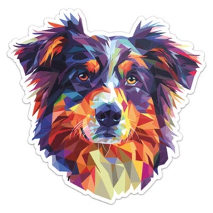 Triangulierter Australian Shepherd Hund Autoaufkleber Vinyl Aufkleber - Bild 1 von 6