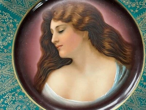 Royal Munich hand painted portrait cabinet plate c.1900 - Picture 1 of 3