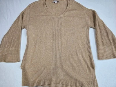 Suéter tejido acanalado Ann Taylor Loft para mujer XL tostado hilo italiano mezcla de lana Foto 1 de 4