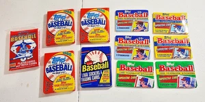 11 Wax Packs - Baseball Cards & Sticker From the 1980’s - SEALED NIB - Picture 1 of 6