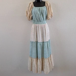 Roolee Andalasia Tiered Mom Dress Sz Medium Hidden Zippers for Nursing Feminine - Picture 1 of 13