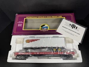 MTH 20-95216 2016 TCA Convention MKT red flat car w 40' trailer NIB - Picture 1 of 3