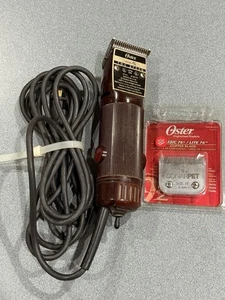 Oster Golden A5 2 Speed Grooming Clipper Burgundy With An Extra Blade! Working - Picture 1 of 11