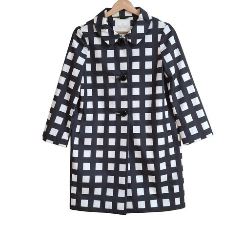 Autentico Kate Spade Cappotto da donna bianco nero