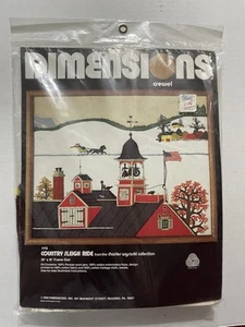 Dimensions Crewel Embroidery Kit Sealed 1176 Country Sleigh Ride Charles Wysocki - Picture 1 of 3