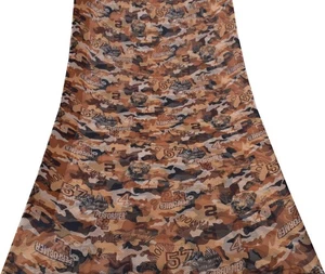 Sushila Vintage Multi-Color Saree Blend Georgette Silk Printed Craft Fabric - Picture 1 of 10