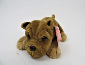 Vintage Fiesta Shar Pei Hund Welpe Plüschtier Stofftier 10 Zoll braun hellbraun 9246 - Bild 1 von 11