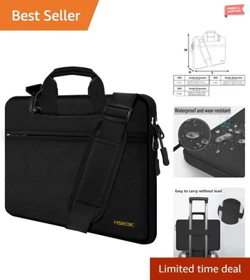 Pasta versátil para laptop para dispositivos de 15 a 16 polegadas - preta resistente a derramamentos - Imagem 1 de 4