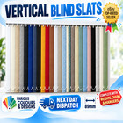 Vertical Blind Slats Replacement Louvres 89mm (3.5") - Plain & Patterned Fabrics