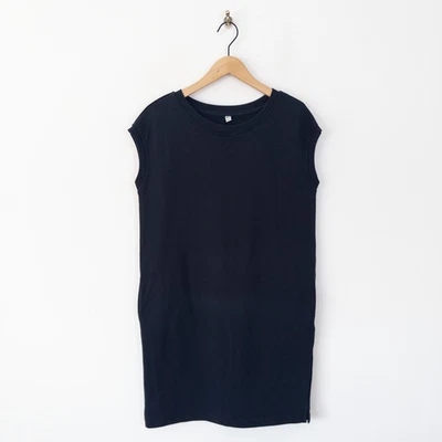 Uniqlo Washed Black Sweater Dress Size L Sleeveless Jumper - Image 1 of 2