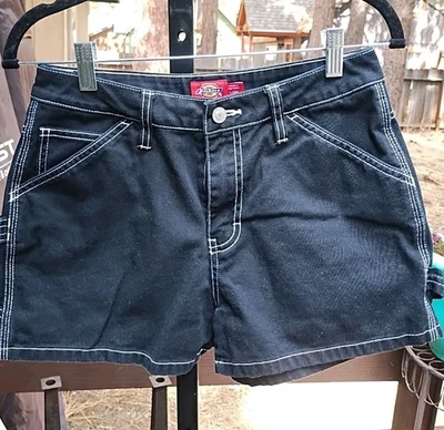 Pantalones cortos de mezclilla negros de tiro alto Dickies para mujer talla 1 25  Foto 1 de 4