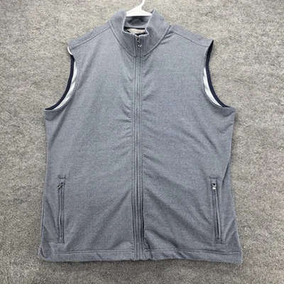 Chaleco Daniel Cremieux Para Hombre Gris Medio Rendimiento Cremallera Completa Elastizado Cremallera Bolsillos Foto 1 de 4