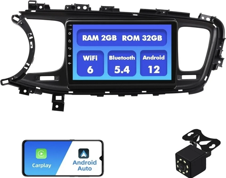 Radio de coche estéreo Kia Optima K5 2008-2010 Apple Carplay Android 13 GPS navegación Foto 1 de 4