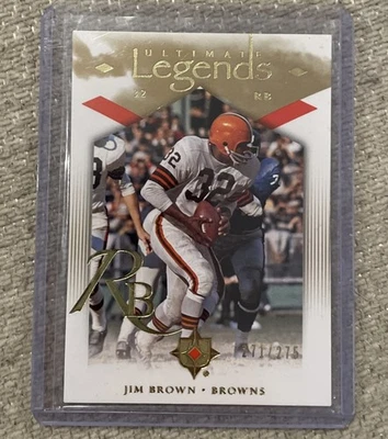 2008 Ultimate Collection Jim Brown Ultimate Legends #ed 271/275 Browns HOF - Image 1 of 2