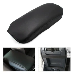 Fits 2012-2017 Toyota Camry Leather Center Console Lid Armrest Cover All Black - Picture 1 of 6
