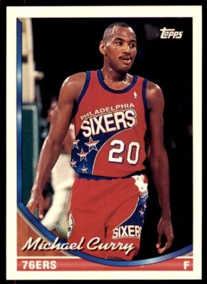 1993-94 Topps Michael Curry Rookie . Philadelphia 76ers #286 - Image 1 of 2