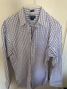 j crew mens Purple window pane long sleeve button up shirt size medium - Picture 1 of 3