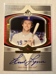2004 Upper Deck ATA All-Time Autos FRED LYNN /50 HOF Red Sox #AA-FL - Picture 1 of 2