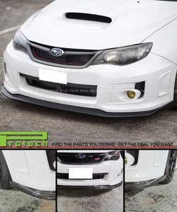 VR STYLE CARBON FIBER FRONT BUMPER LIP FOR 2011-2012 SUBARU IMPREZA GVF WRX STI - Picture 1 of 2