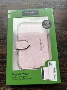 Kate Spade Morgan Magnetic Phone Wallet For MagSafe Card Holder Chalk PinkOPENEW - Picture 1 of 7