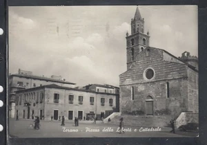 Cartolina Teramo Piazza della Libertà e Cattedrale ANIMATA OA60 # - Picture 1 of 1