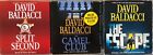 Trois livres audio David Baldacci sur CD - The Camel Club, Split Second & The Escape