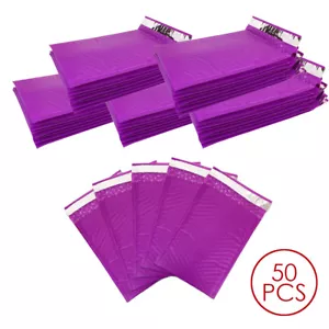 Sobres para correo Beauticom ligeros púrpuras de 4"x8" autosellantes de burbujas de polietileno 50 un. - Imagen 1 de 7