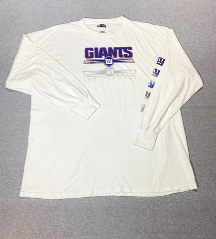 New York Giants Sweatshirt Mens Large NFL Training White Long Sleeve Shirt Cover