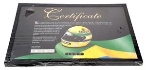 Minichamps 2136/3100 - A4 Framed Certifiate For A. Senna Racing Car Collection