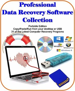 Data Recovery Software Collection 31 Easy Use Portable Computer Progs ESSENTIAL - Picture 1 of 1